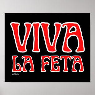 VIVA LA FETA funny greek cheese pun Poster