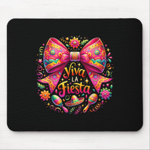 Viva La Fiesta Coquette Bow Cinco De Mayo Mexican  Mouse Pad