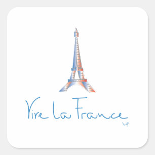 Viva La France French Square Sticker