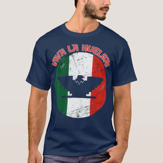 Viva La Huelga Bird United Farm Workers Labour T-Shirt (Front)