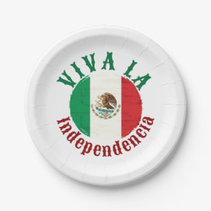 Viva la Independencia Mexican Independence Day Paper Plate