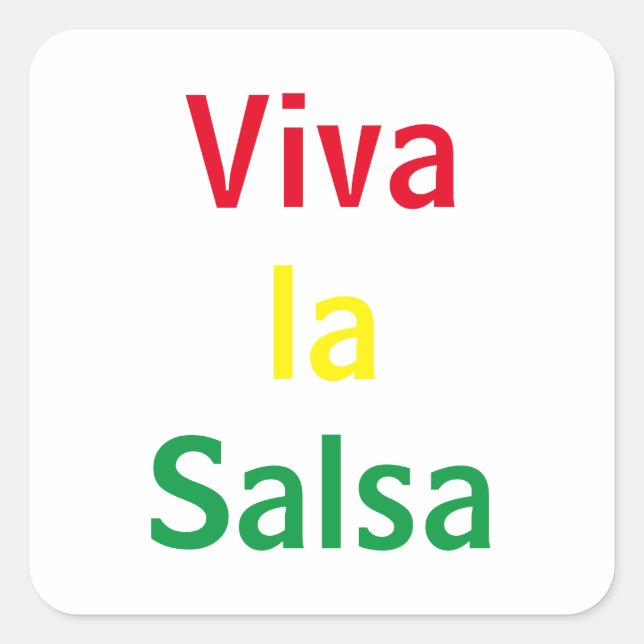 viva la salsa square sticker (Front)