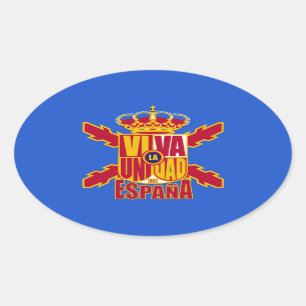 Viva La Unidad De España Oval Sticker