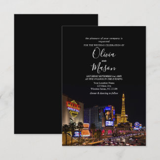 Viva Las Vegas Destination Wedding Invitation