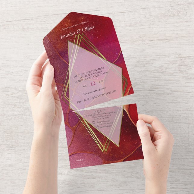 Viva Magenta 2023 All In One Invitation (Tearaway)