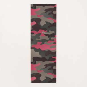 Viva Magenta and Gray Camo Yoga Mat