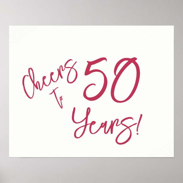 Viva Magenta Cheers to 50 Years Poster (Front)