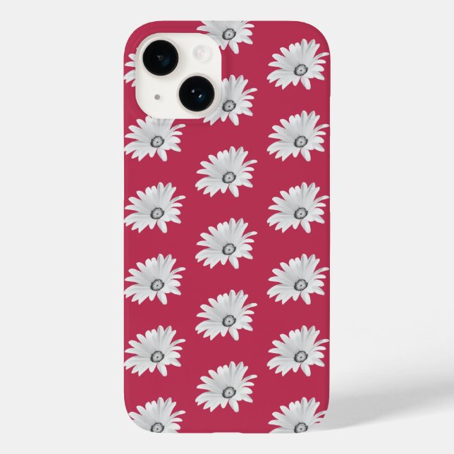 Viva Magenta Floral Daisy iPhone / iPad case (Back)