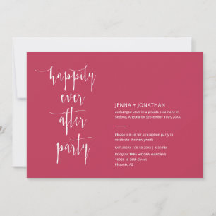 Viva Magenta Happily Ever After QR Code Photo Invitation