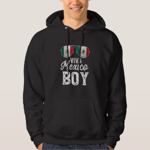 Viva Mexico Boy Sunglasses Mexican Flag Pride Hoodie