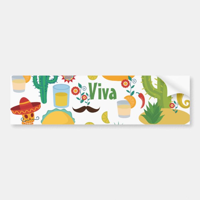 viva mexico bumper sticker (Front)