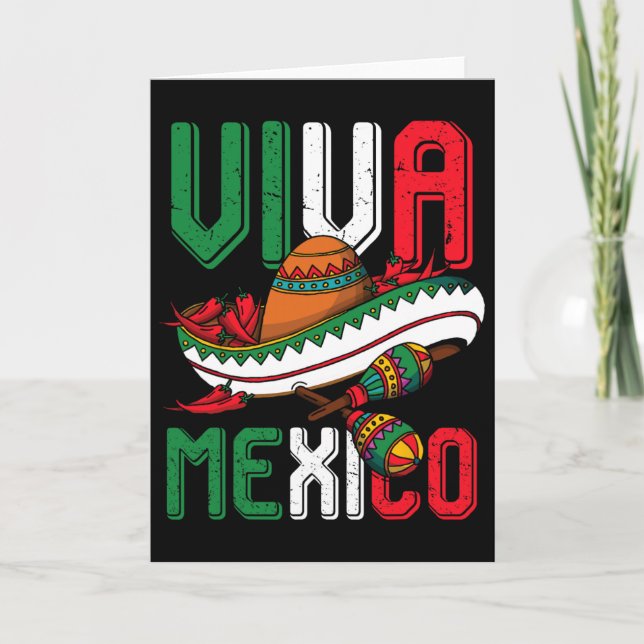 Viva Mexico Cinco De Mayo  Card (Front)