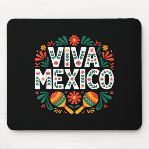 Viva mexico colourful folk art mexican independenc mouse pad