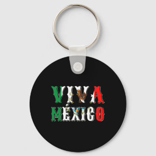 Viva Mexico Flag For Mexican Independence Day Cinc Keychain