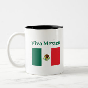 Viva Mexico Flag Two-Tone Coffee Mug