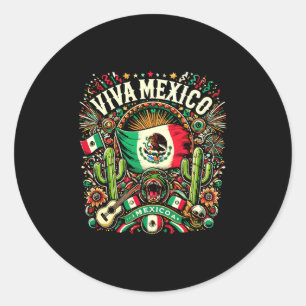 Viva Mexico Independence Day Mexican Flag Mexicano Classic Round Sticker