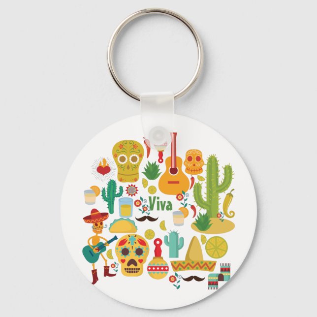 viva mexico keychain (Front)