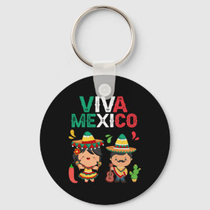 Viva Mexico Maracas Guitar Mexican Independence Bo Keychain