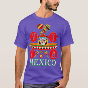 Viva Mexico Messy Bun With Bandana And Glasses Mex T-Shirt