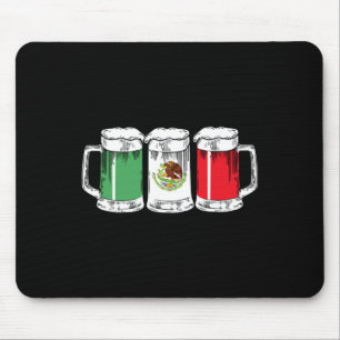 Viva Mexico Mexican Flag Bear Cinco De Mayo Mexica Mouse Pad