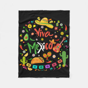 Viva Mexico Mexican Independence Day Party Viva Me Fleece Blanket