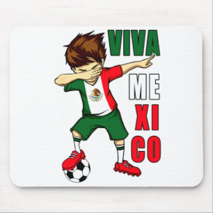 Viva Mexico Mexican Soccer Boy Independence Day Fl Mouse Pad