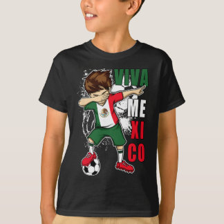 Viva Mexico Mexican Soccer Boy Independence Day Fl T-Shirt
