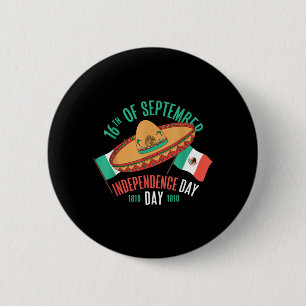 Viva Mexico September 16 1810 Mexican Independence 2 Inch Round Button