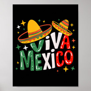 Viva mexico toddler girls boys mexican flag poster