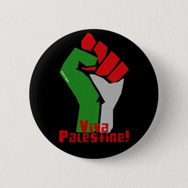 Viva Palestine 2 Inch Round Button (Front)