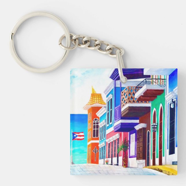 ¡Viva Puerto Rico! Keychain (Front)