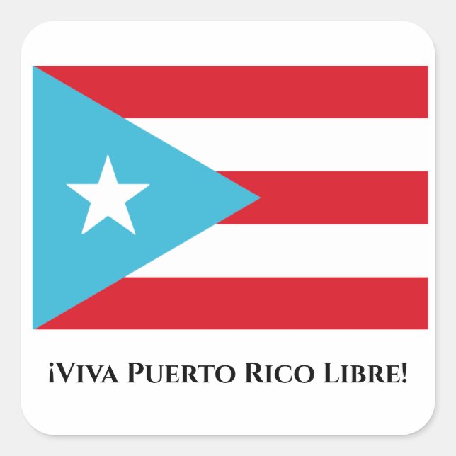 ¡Viva Puerto Rico Libre! Flag Stickers (Front)
