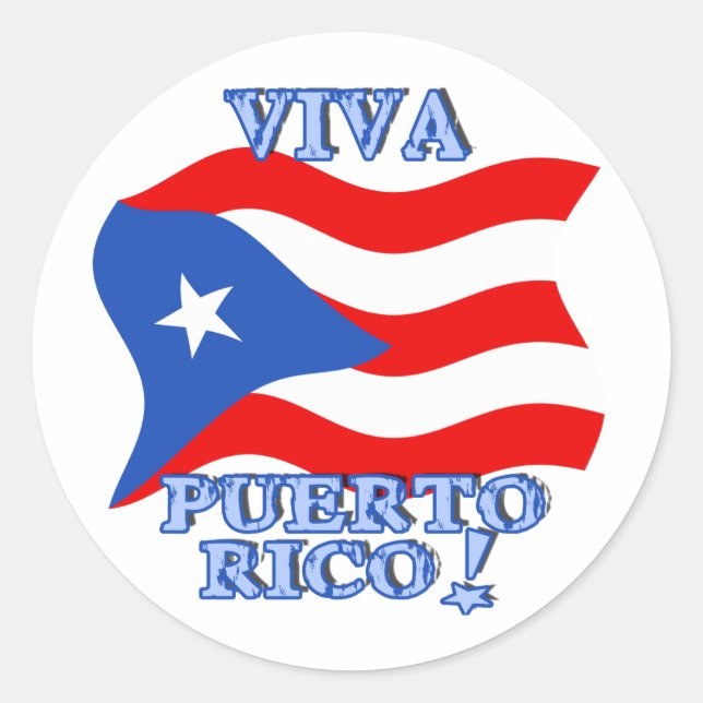 Viva Puerto Rico Products Classic Round Sticker (Front)