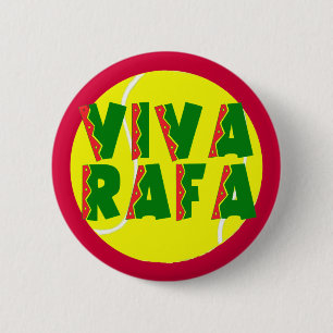 VIVA RAFA with Tennis Ball 2 Inch Round Button