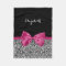 Vivacious Dark Pink Ribbon Leopard Print With Name