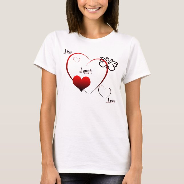 Vivant, rire, bébé de T-shirt d'amour - poupée (Devant)