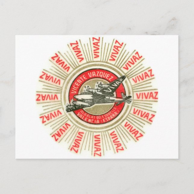 VIVAZ Airplane Postcard (Front)