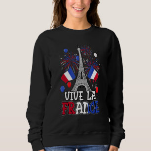 Vive La France Eiffel Tower Bastille Day Decorati Sweatshirt