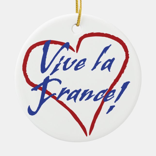 Vive la France Ornement de Noël (Devant)