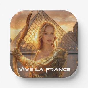 VIVE LA FRANCE - PARIS PAPER PLATE