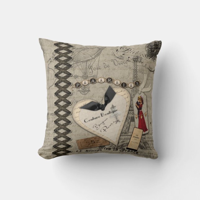 Vive la France Throw Pillow (Front)