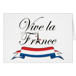 Vive la France Typographie blanche à l'intérieur