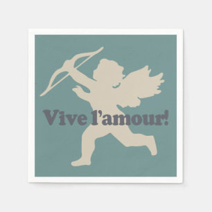 Vive L'amour Cupid paper napkins
