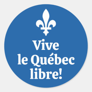 Vive le Québec libre! Classic Round Sticker