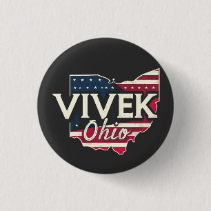 Vivek Ohio 2026 Governor Republican American  1 Inch Round Button