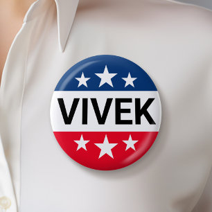 Vivek Ramaswamy 2024 - Simple Stars Ike Design 2 Inch Round Button