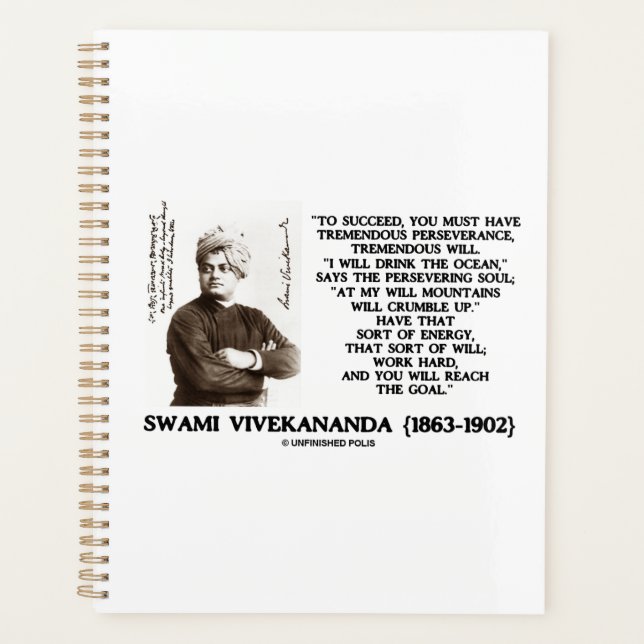 Vivekananda To Succeed Have Perseverance Will Goal Planner (Front)