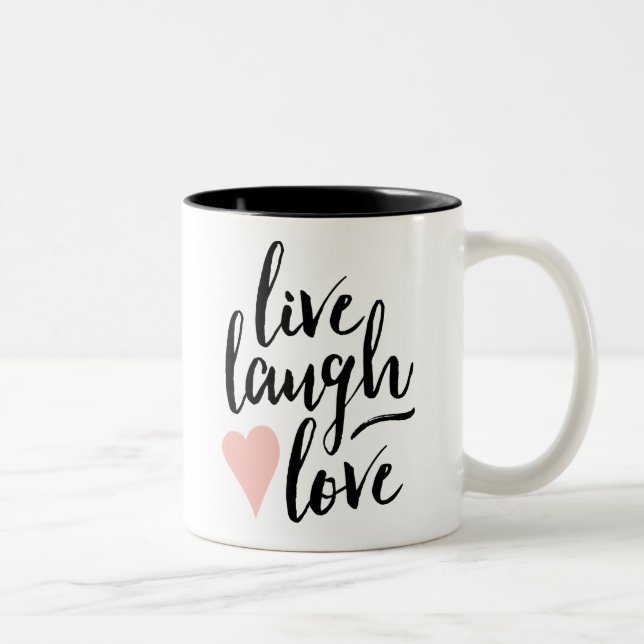 Vivent la tasse de café d'amour de rire (Droit)