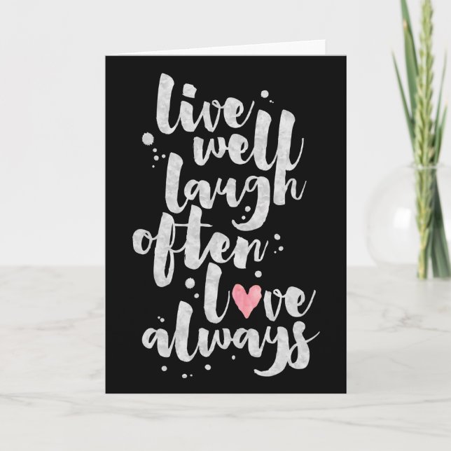 Vivent l'amour de rire - carte de voeux inspirée (Devant)