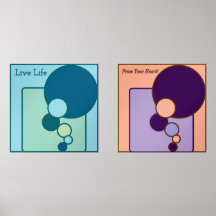 Vivez la vie du coeur ! Affiche inspirante